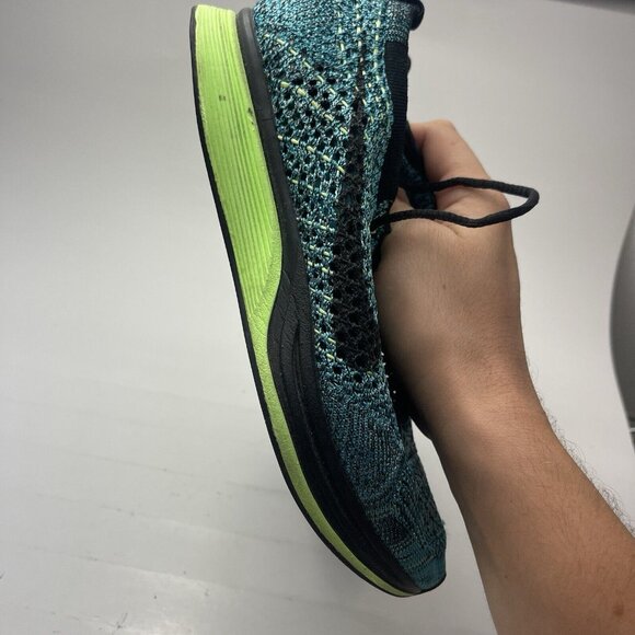 Nike Flyknit Racer Men’s Size 4.5 Blue Lagoon Knit Athletic Shoes - Picture 7 of 10
